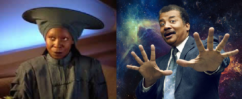 Whoopi Goldberg and Neil deGrasse Tyson